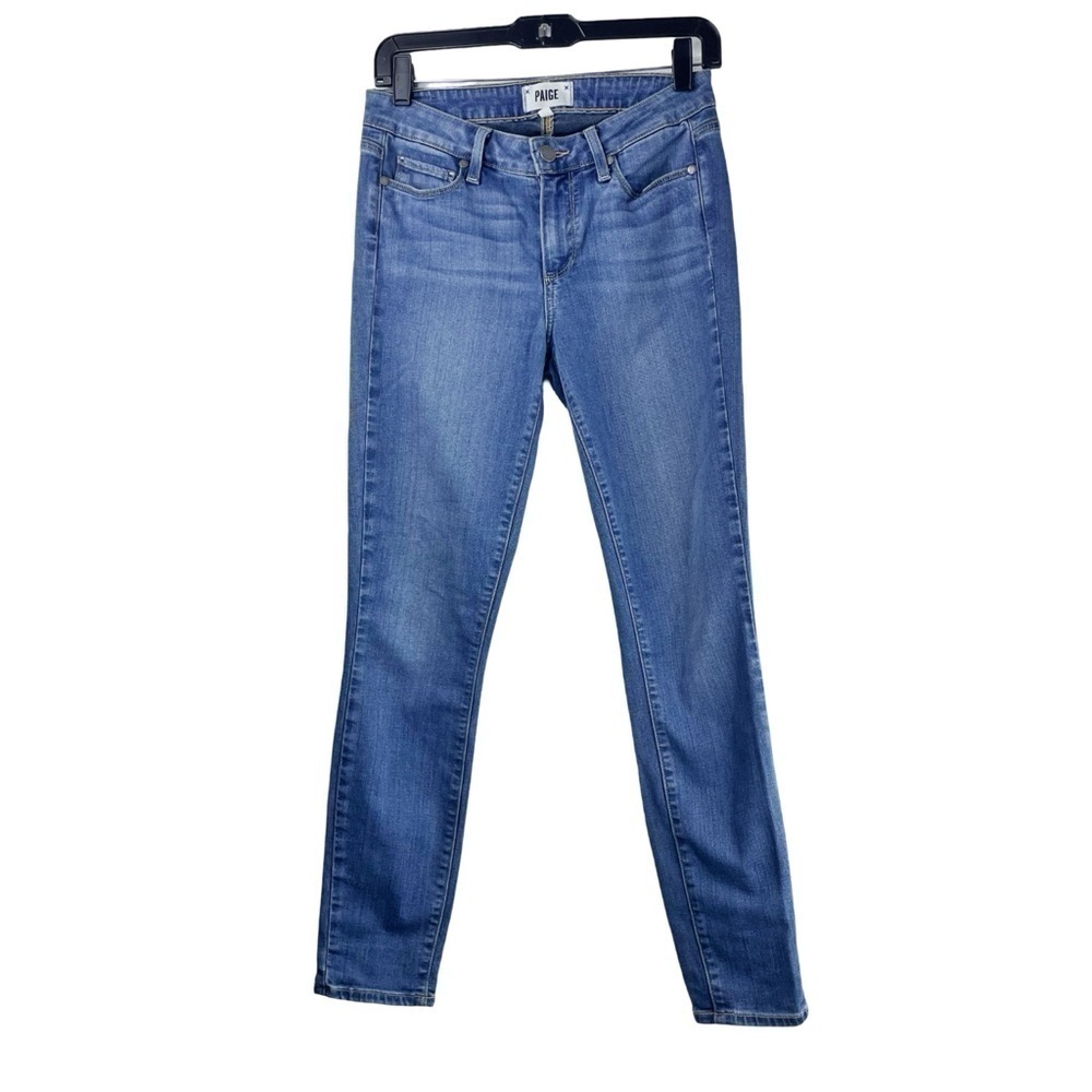 PAIGE LKE NEW Women's Verdugo Ankle Ultra Skinny Darker Blue Jean Size 27 - Picture 2 of 9